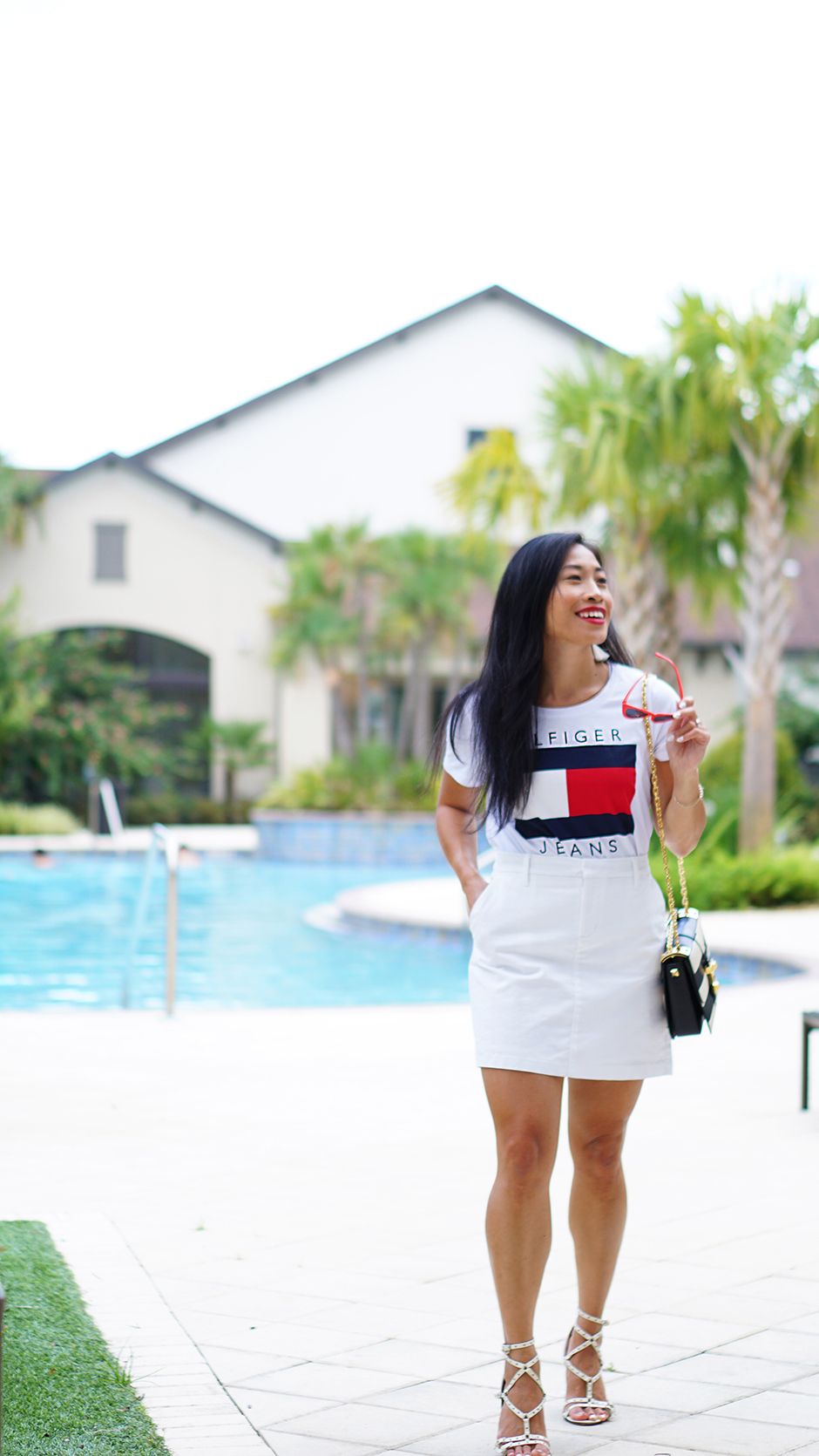 tommy hilfiger skirt outfit