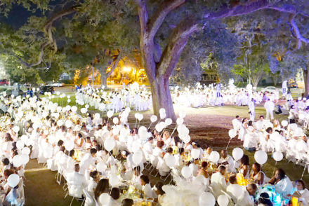 Diner en Blanc White Theme Party Outdoors
